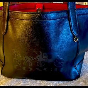 Coach new logo Carriage Embossed Black Leather